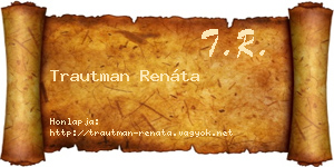 Trautman Renáta névjegykártya