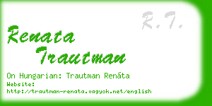 renata trautman business card