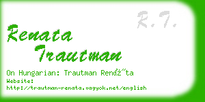 renata trautman business card
